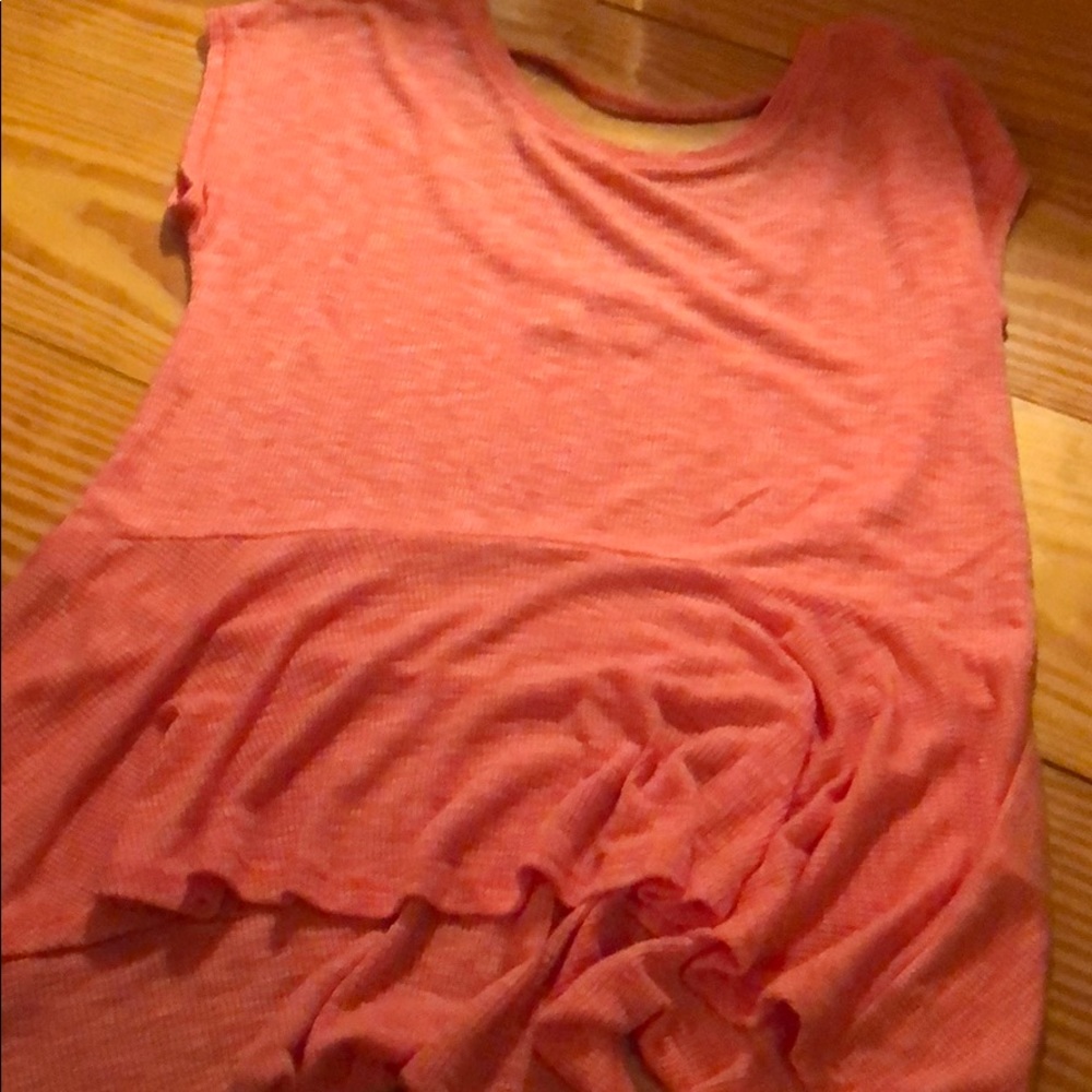 Orange peplum top
